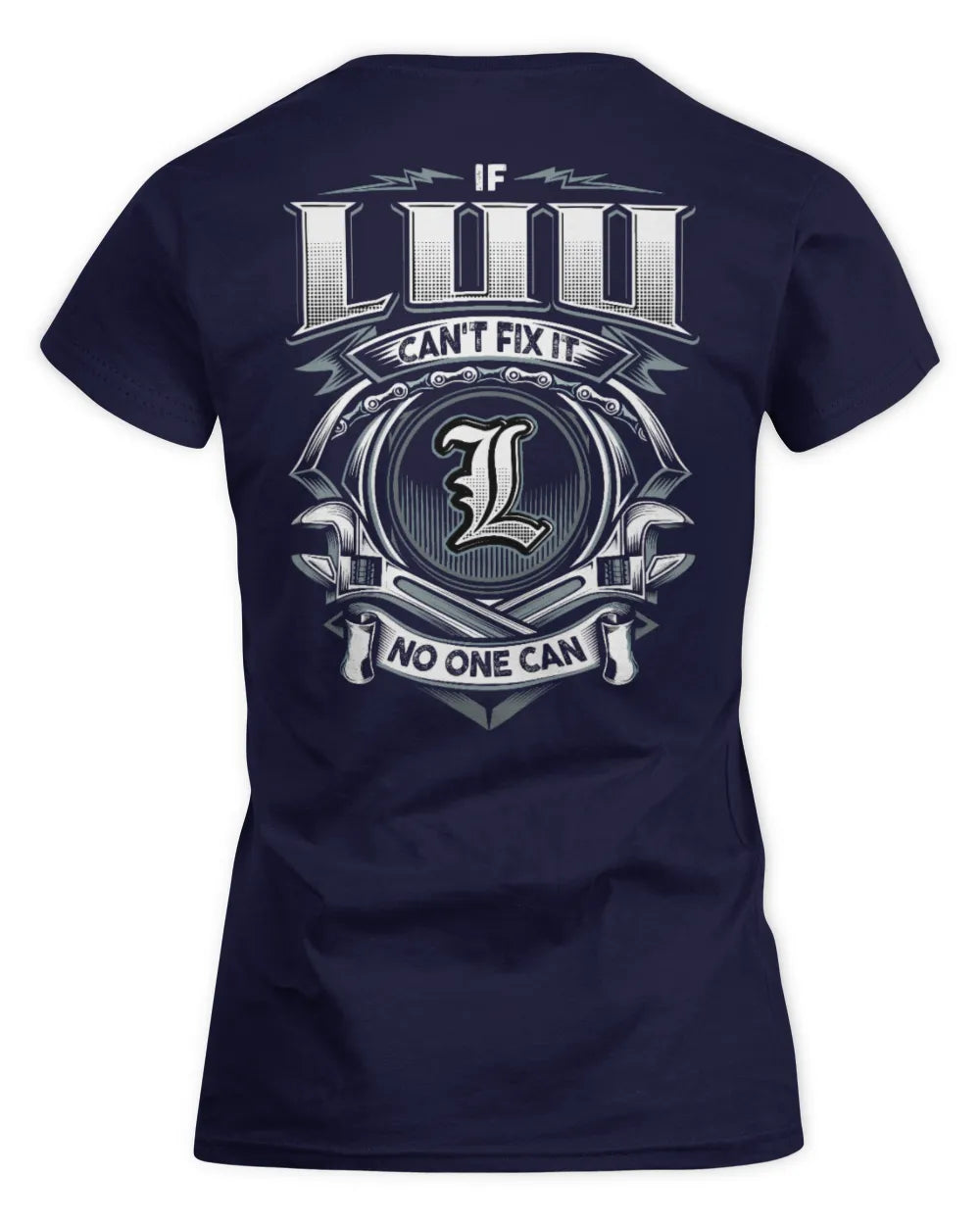 LUU AP81-K4-626 - Personalized Ahmed Quote Apparel “If Ahmed Can't Fix It, No One Can” - Women's Standard T-Shirt - Navy