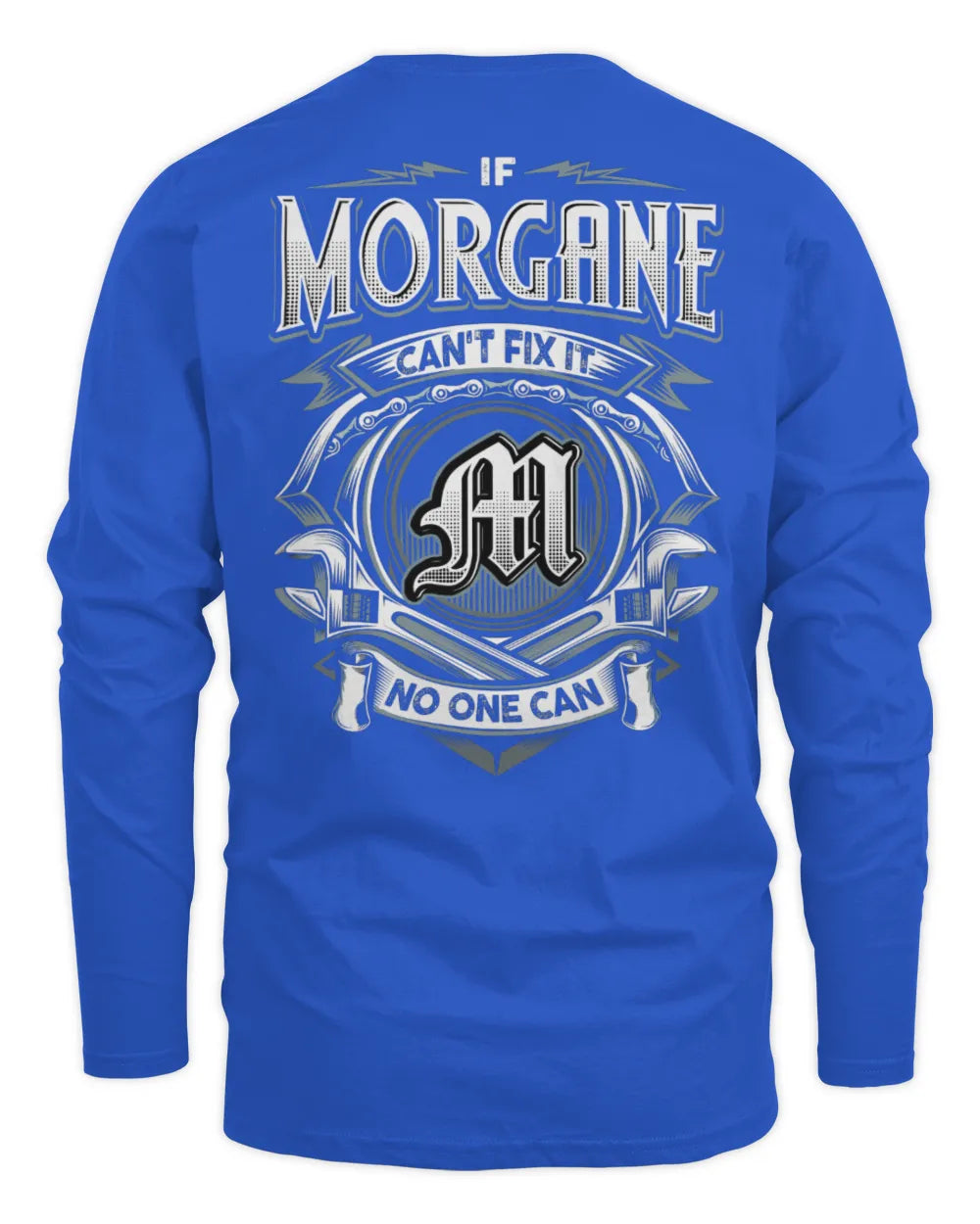 MORGANE AP81-K4-626 - Personalized Ahmed Quote Apparel “If Ahmed Can't Fix It, No One Can” - Men's Long Sleeved T-Shirt - Royal