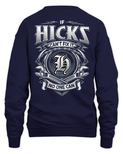 HICKS AP81-K4-626 - Personalized Ahmed Quote Apparel “If Ahmed Can't Fix It, No One Can” - Unisex Sweatshirt - Navy