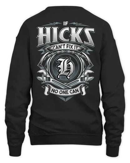HICKS AP81-K4-626 - Personalized Ahmed Quote Apparel “If Ahmed Can't Fix It, No One Can” - Unisex Sweatshirt - Black