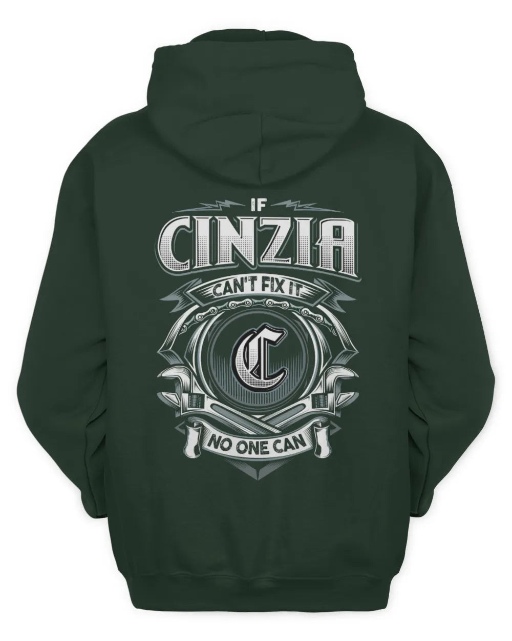 CINZIA AP81-K4-626 - Personalized Ahmed Quote Apparel “If Ahmed Can't Fix It, No One Can” - Unisex Hoodie - Forest Green