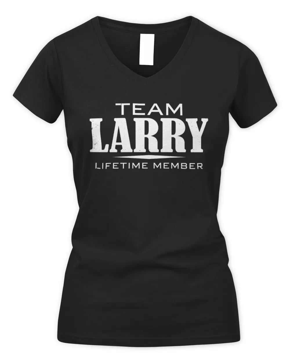 LARRY BL62-K4-128 - Personalized “Team NAME Lifetime Member” - Women's V-Neck T-Shirt - Black