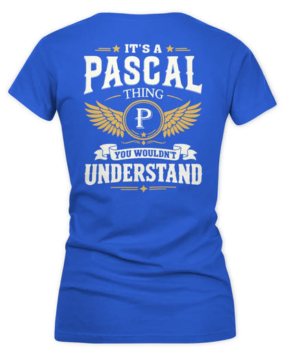 PASCAL KT06-M008 It’s a [NAME] Thing – You Wouldn’t Understand | Personalized Vintage T-Shirt - Women's V-Neck T-Shirt - Royal