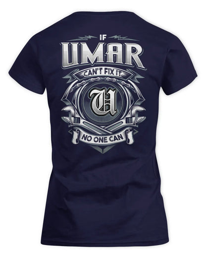 UMAR AP81-K4-626 - Personalized Ahmed Quote Apparel “If Ahmed Can't Fix It, No One Can” - Women's Standard T-Shirt - Navy