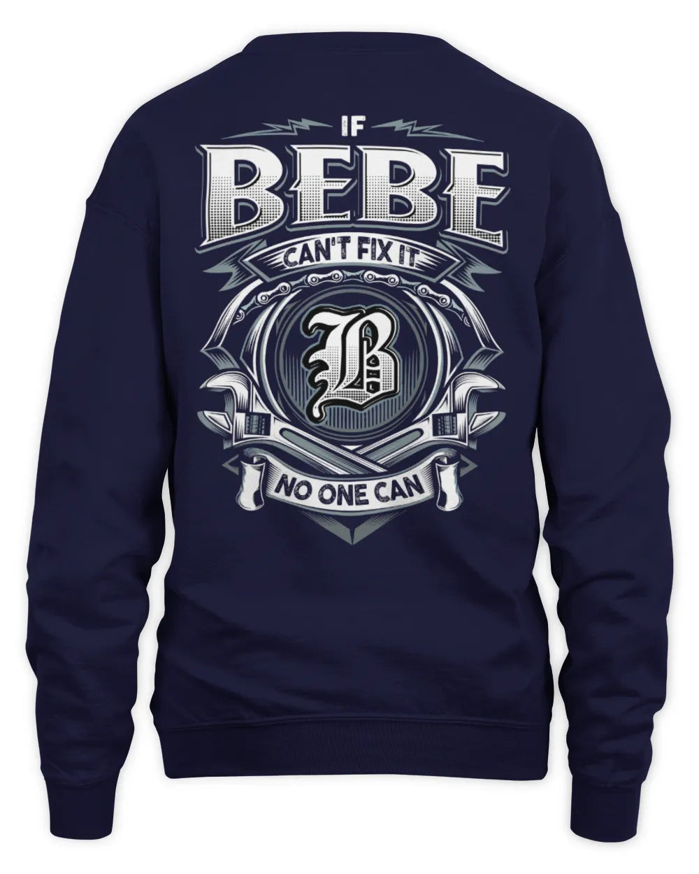 BEBE AP81-K4-626 - Personalized Ahmed Quote Apparel “If Ahmed Can't Fix It, No One Can” - Unisex Sweatshirt - Navy