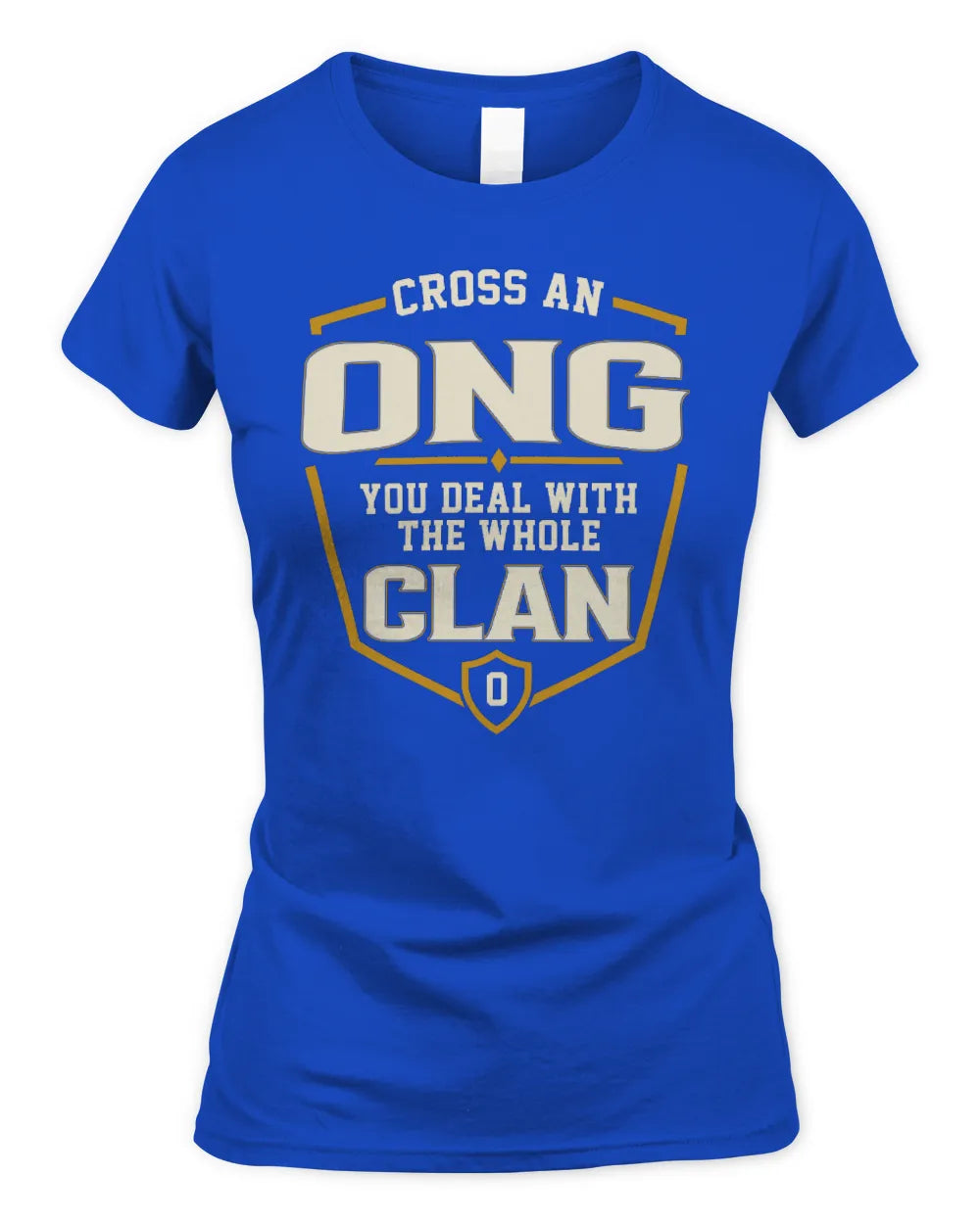 ONG NT1-K008 Cross A/An NAME, You Deal With the Whole Clan | Personalized Vintage T-Shirt - Women's Standard T-Shirt - Royal