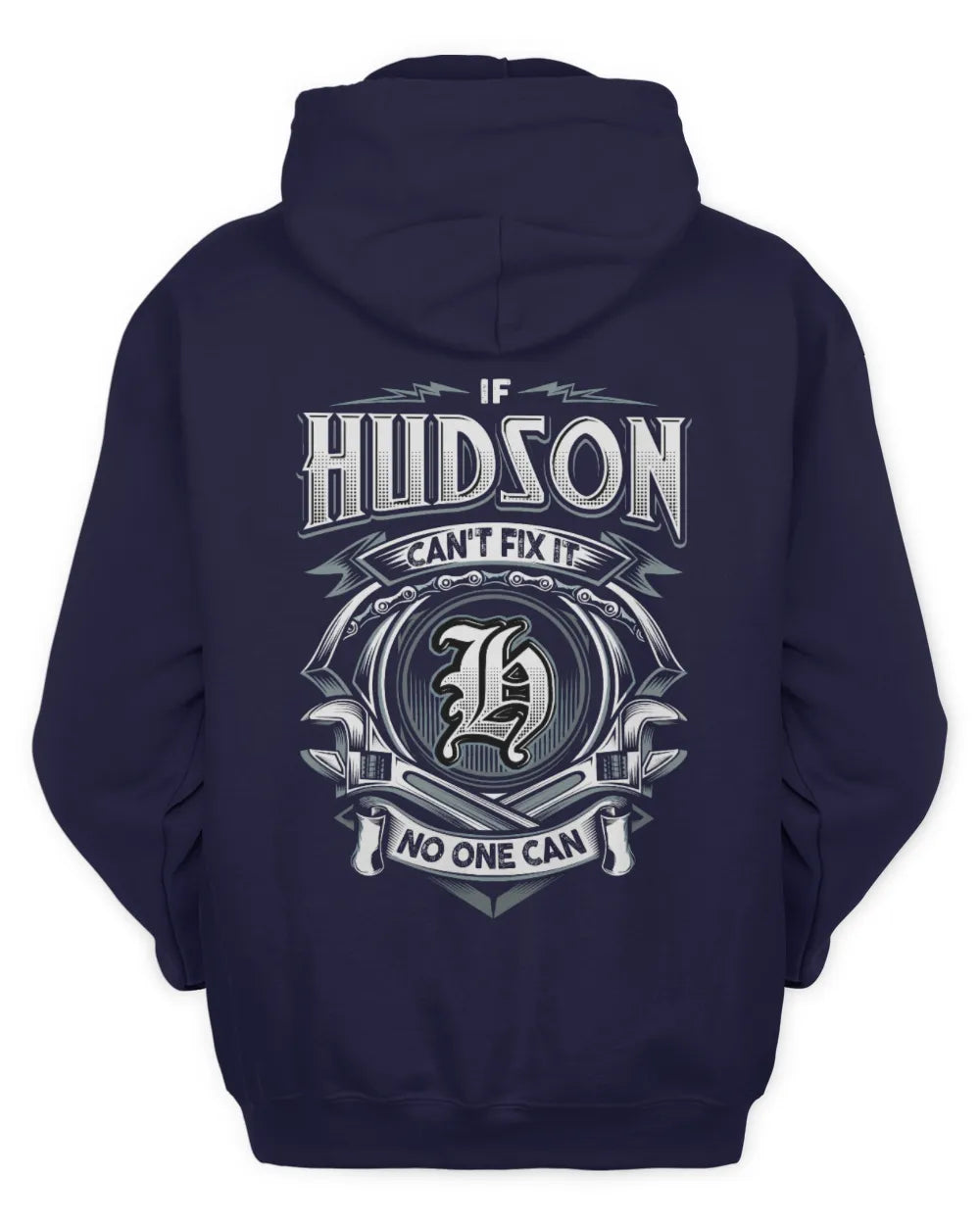 HUDSON AP81-K4-626 - Personalized Ahmed Quote Apparel “If Ahmed Can't Fix It, No One Can” - Unisex Hoodie - Navy