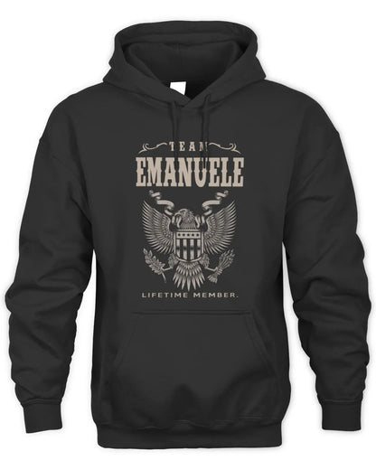 EMANUELE TP06-K82 – Personalized Classic Style Apparel “Team NAME Lifetime Member” - Unisex Hoodie - Black