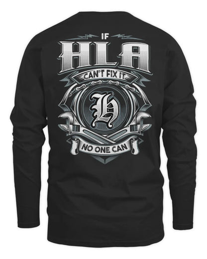 HLA AP81-K4-626 - Personalized Ahmed Quote Apparel “If Ahmed Can't Fix It, No One Can” - Men's Long Sleeved T-Shirt - Black