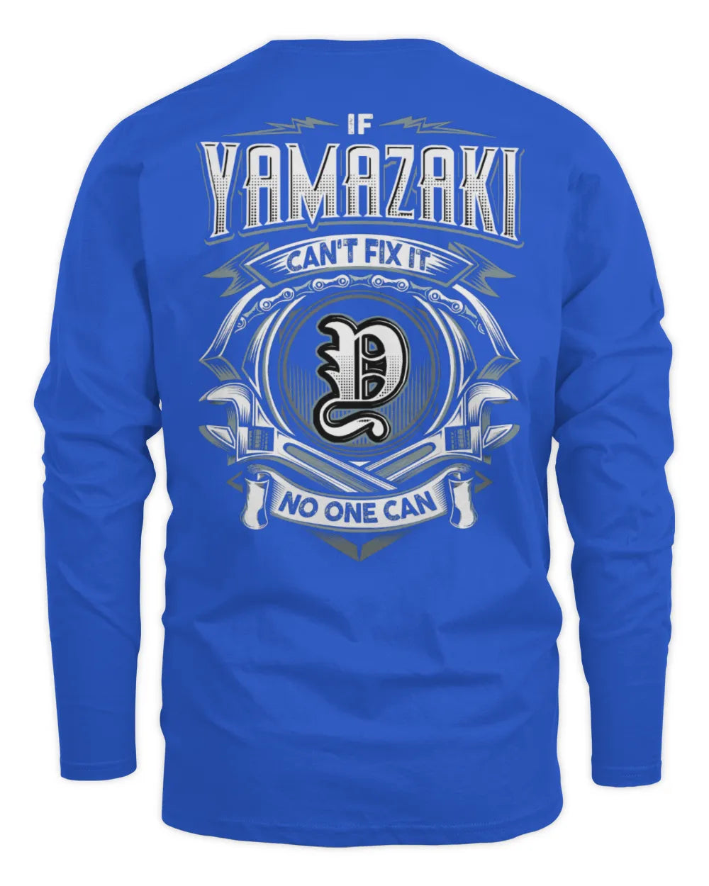 YAMAZAKI AP81-K4-626 - Personalized Ahmed Quote Apparel “If Ahmed Can't Fix It, No One Can” - Men's Long Sleeved T-Shirt - Royal