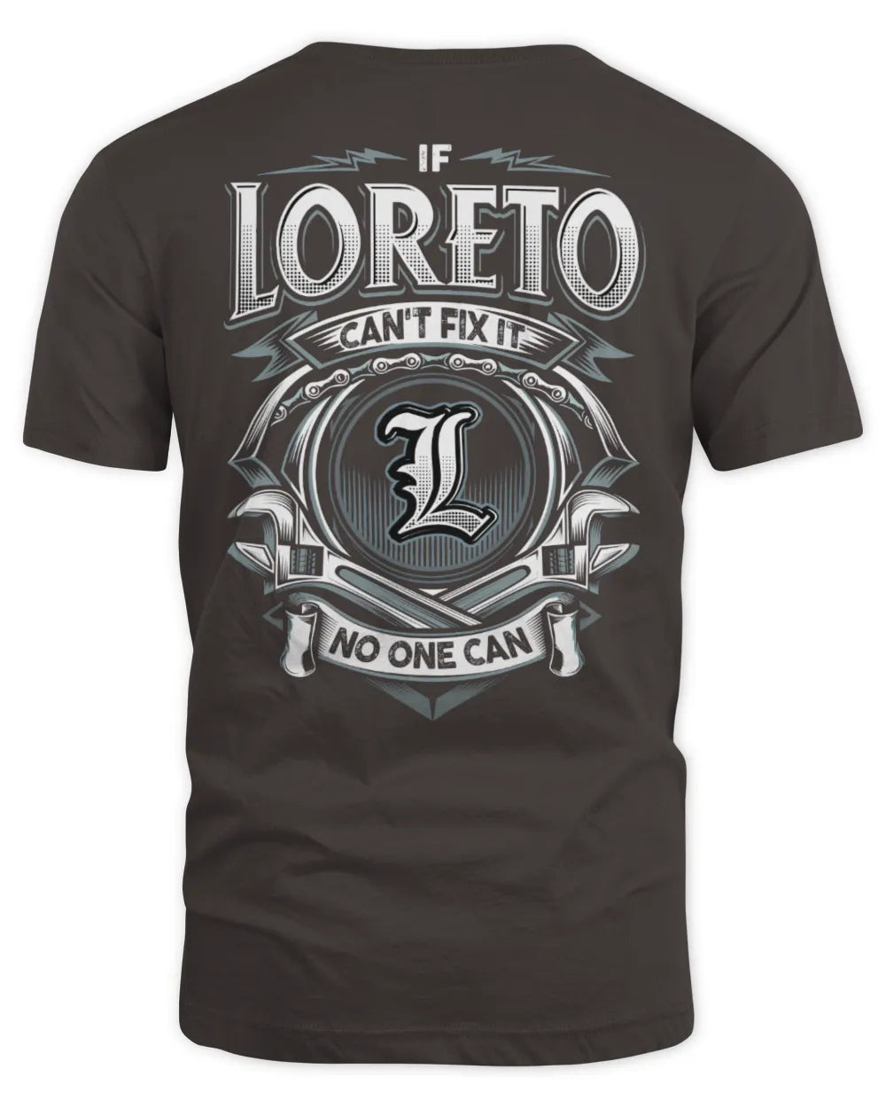 LORETO AP81-K4-626 - Personalized Ahmed Quote Apparel “If Ahmed Can't Fix It, No One Can” - Unisex Standard T-Shirt - Dark Chocolate