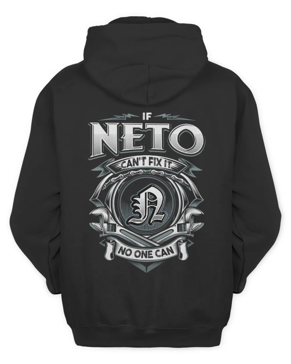 NETO AP81-K4-626 - Personalized Ahmed Quote Apparel “If Ahmed Can't Fix It, No One Can” - Unisex Hoodie - Black
