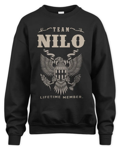 NILO TP06-K82 – Personalized Classic Style Apparel “Team NAME Lifetime Member” - Unisex Sweatshirt - Black