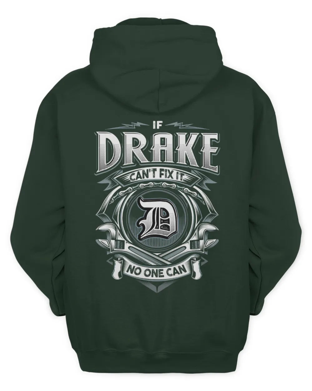 DRAKE AP81-K4-626 - Personalized Ahmed Quote Apparel “If Ahmed Can't Fix It, No One Can” - Unisex Hoodie - Forest Green