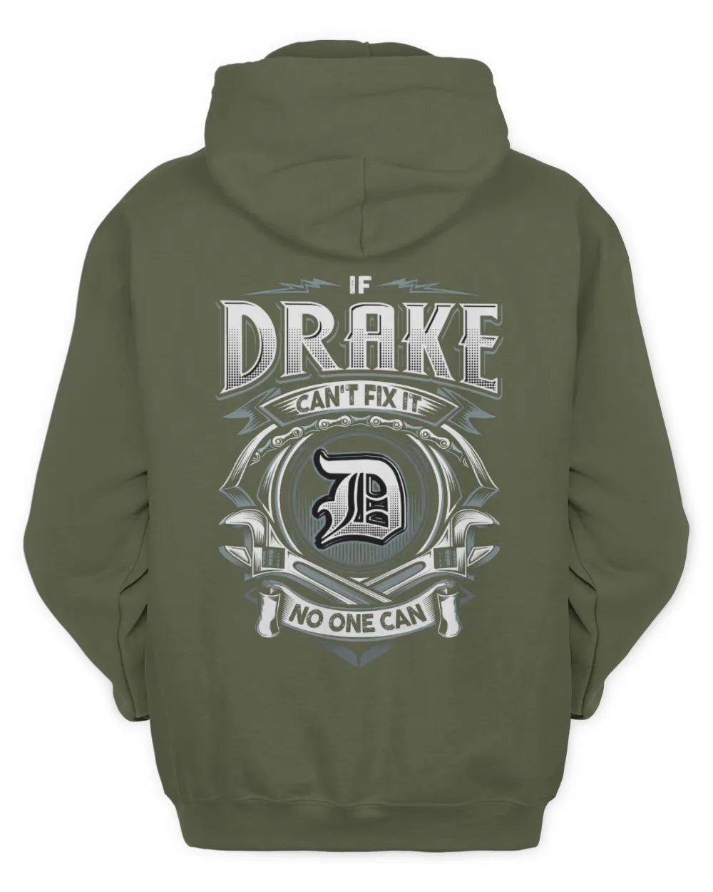 DRAKE AP81-K4-626 - Personalized Ahmed Quote Apparel “If Ahmed Can't Fix It, No One Can” - Unisex Hoodie - Military Green