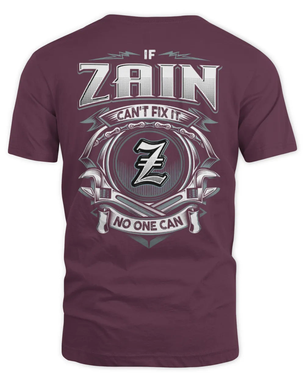 ZAIN AP81-K4-626 - Personalized Ahmed Quote Apparel “If Ahmed Can't Fix It, No One Can” - Unisex Standard T-Shirt - Maroon