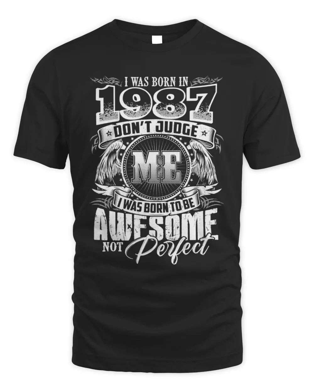 1987 HH89-K2 – Awesome Birth Year Quote T-Shirt - Unisex Standard T-Shirt - Black