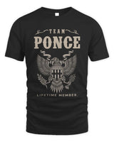 PONCE TP06-K82 – Personalized Classic Style Apparel “Team NAME Lifetime Member” - Unisex Standard T-Shirt - Black