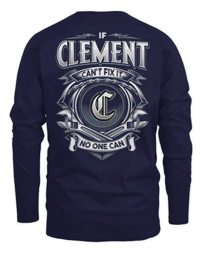 CLEMENT AP81-K4-626 - Personalized Ahmed Quote Apparel “If Ahmed Can't Fix It, No One Can” - Men's Long Sleeved T-Shirt - Navy