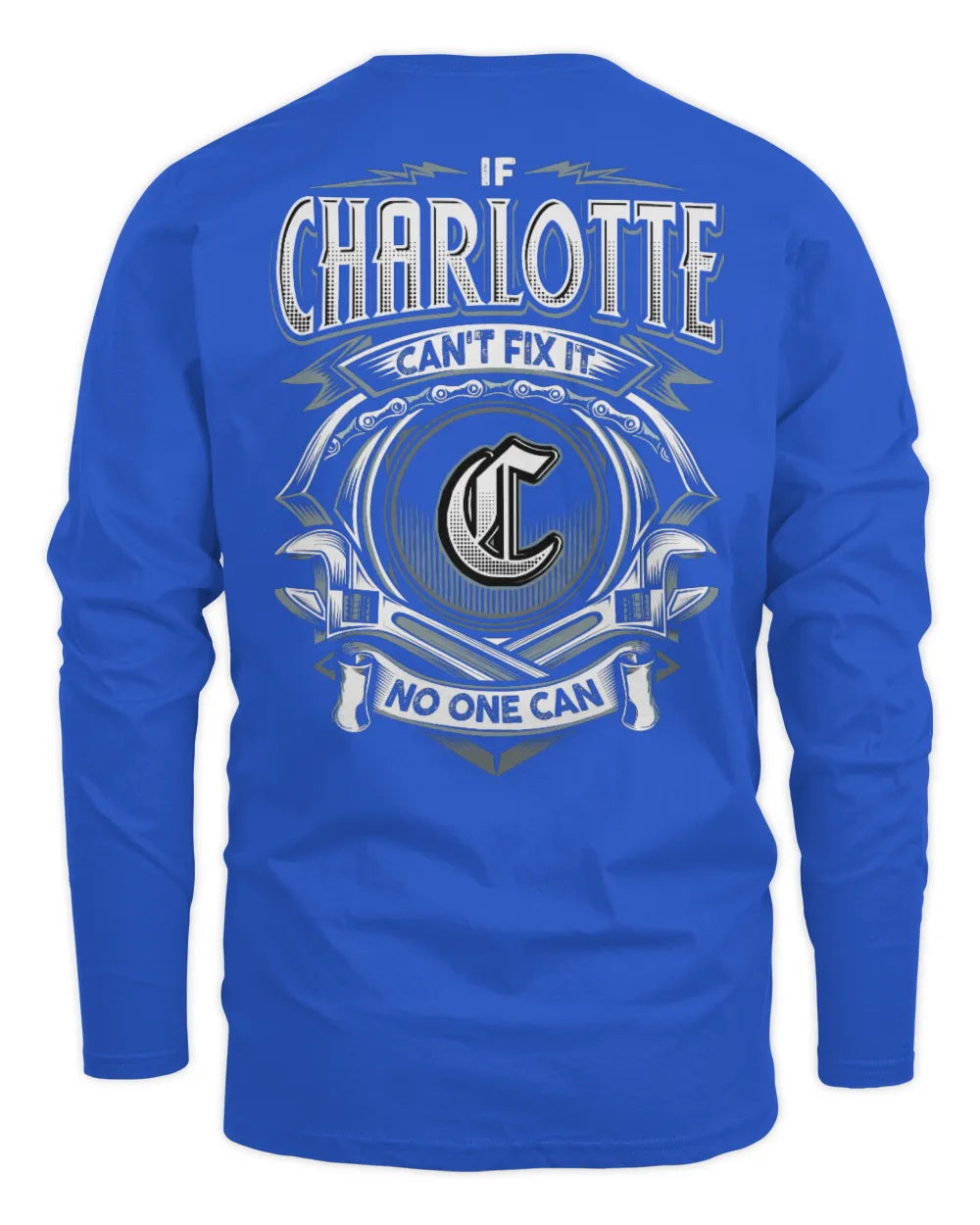 CHARLOTTE AP81-K4-626 - Personalized Ahmed Quote Apparel “If Ahmed Can't Fix It, No One Can” - Men's Long Sleeved T-Shirt - Royal