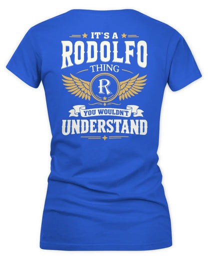 RODOLFO KT06-M008 It’s a [NAME] Thing – You Wouldn’t Understand | Personalized Vintage T-Shirt - Women's V-Neck T-Shirt - Royal
