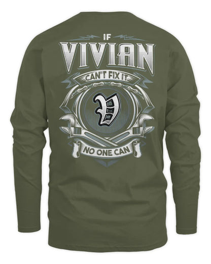 VIVIAN AP81-K4-626 - Personalized Ahmed Quote Apparel “If Ahmed Can't Fix It, No One Can” - Men's Long Sleeved T-Shirt - Military Green