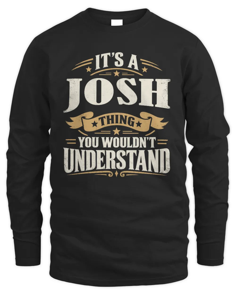 JOSH P08 TH51 - Personalized “It’s a/an [NAME] Thing – You Wouldn’t Understand” Shirt - Men's Long Sleeved T-Shirt - Black