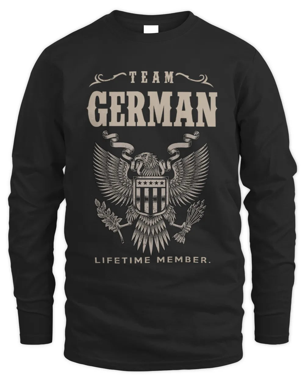 GERMAN TP06-K82 – Personalized Classic Style Apparel “Team NAME Lifetime Member” - Men's Long Sleeved T-Shirt - Black