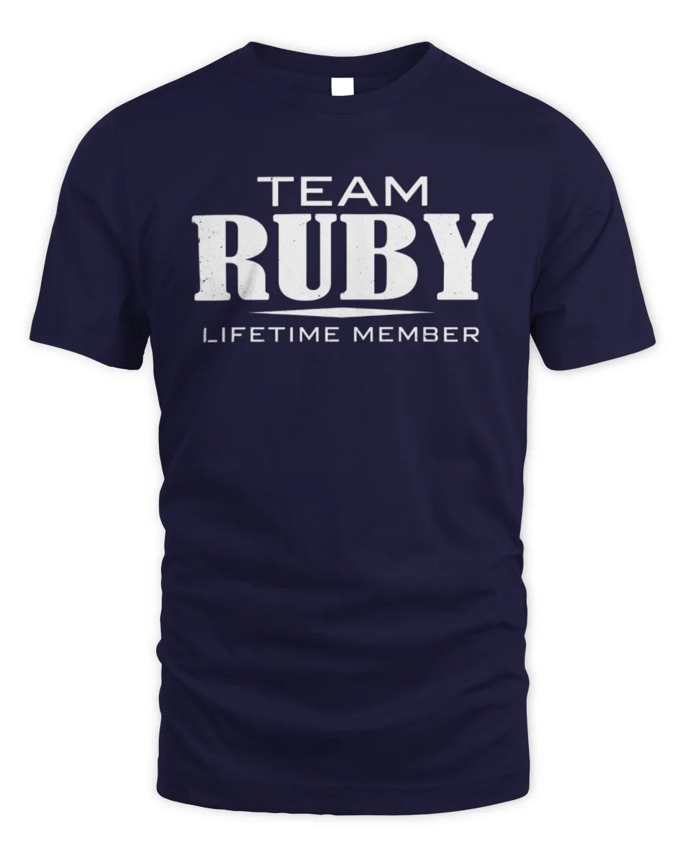 RUBY BL62-K4-128 - Personalized “Team NAME Lifetime Member” - Unisex Standard T-Shirt - Navy