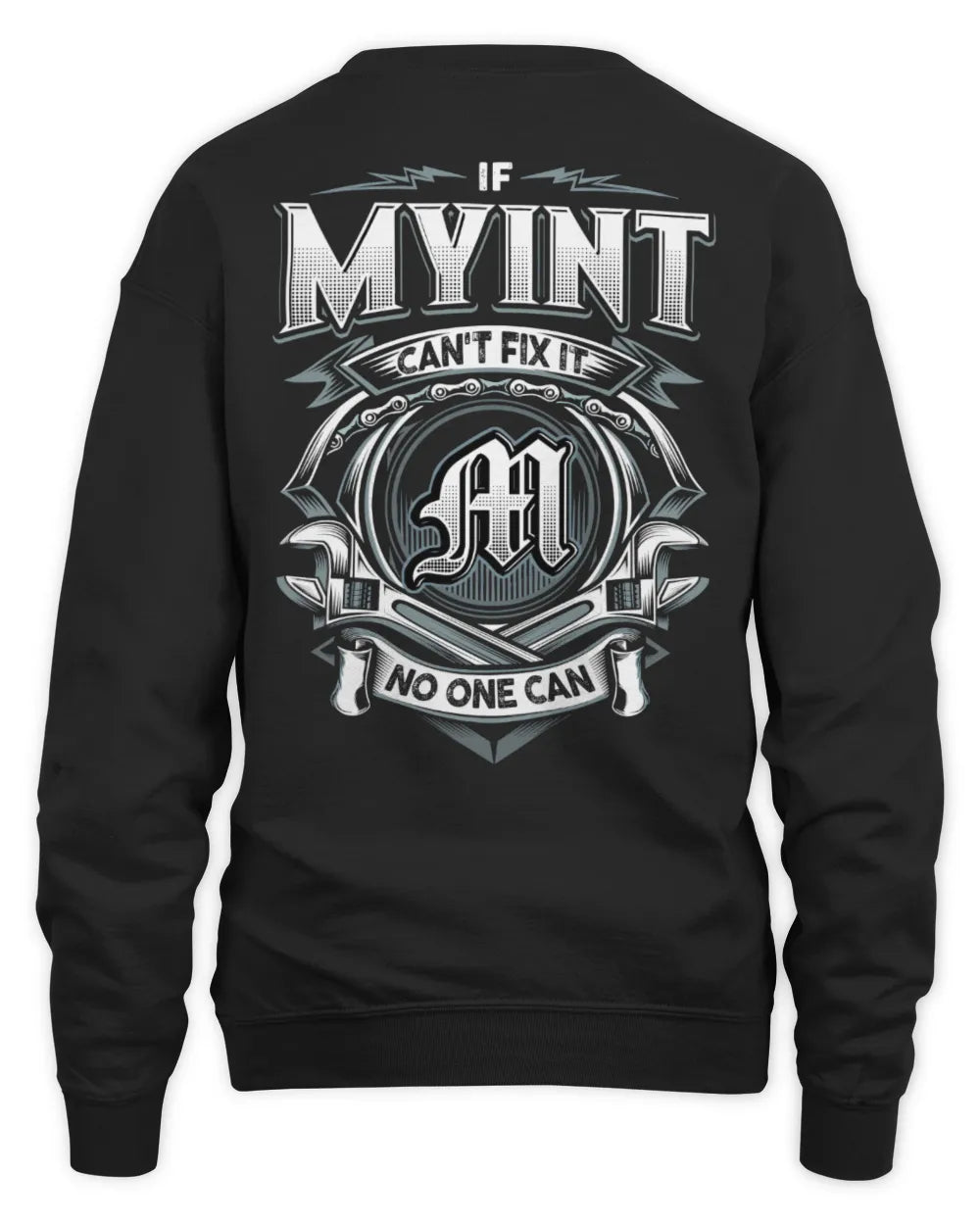 MYINT AP81-K4-626 - Personalized Ahmed Quote Apparel “If Ahmed Can't Fix It, No One Can” - Unisex Sweatshirt - Black
