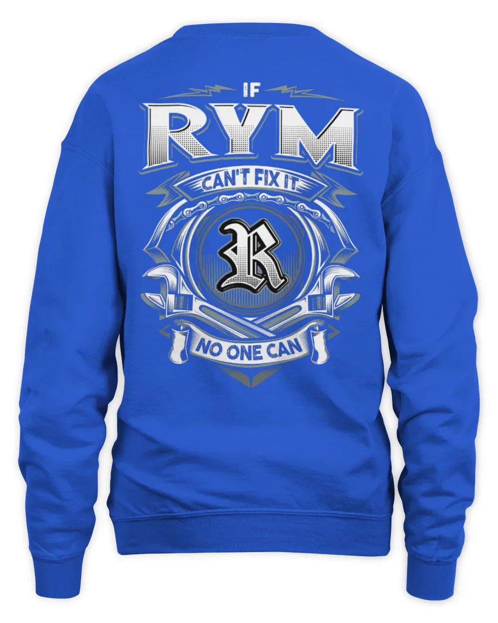 RYM AP81-K4-626 - Personalized Ahmed Quote Apparel “If Ahmed Can't Fix It, No One Can” - Unisex Sweatshirt - Royal