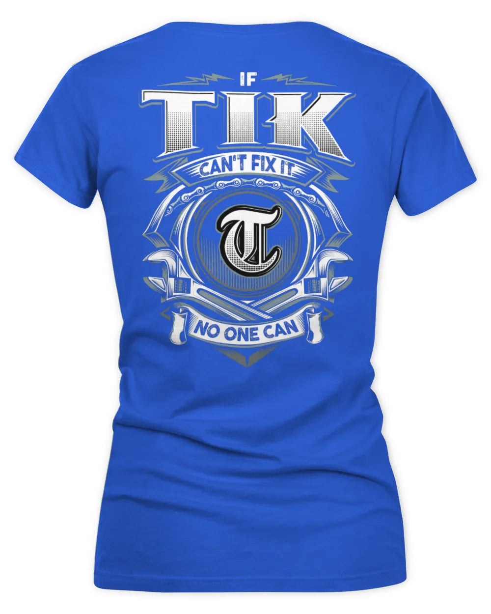 TIK AP81-K4-626 - Personalized Ahmed Quote Apparel “If Ahmed Can't Fix It, No One Can” - Women's V-Neck T-Shirt - Royal