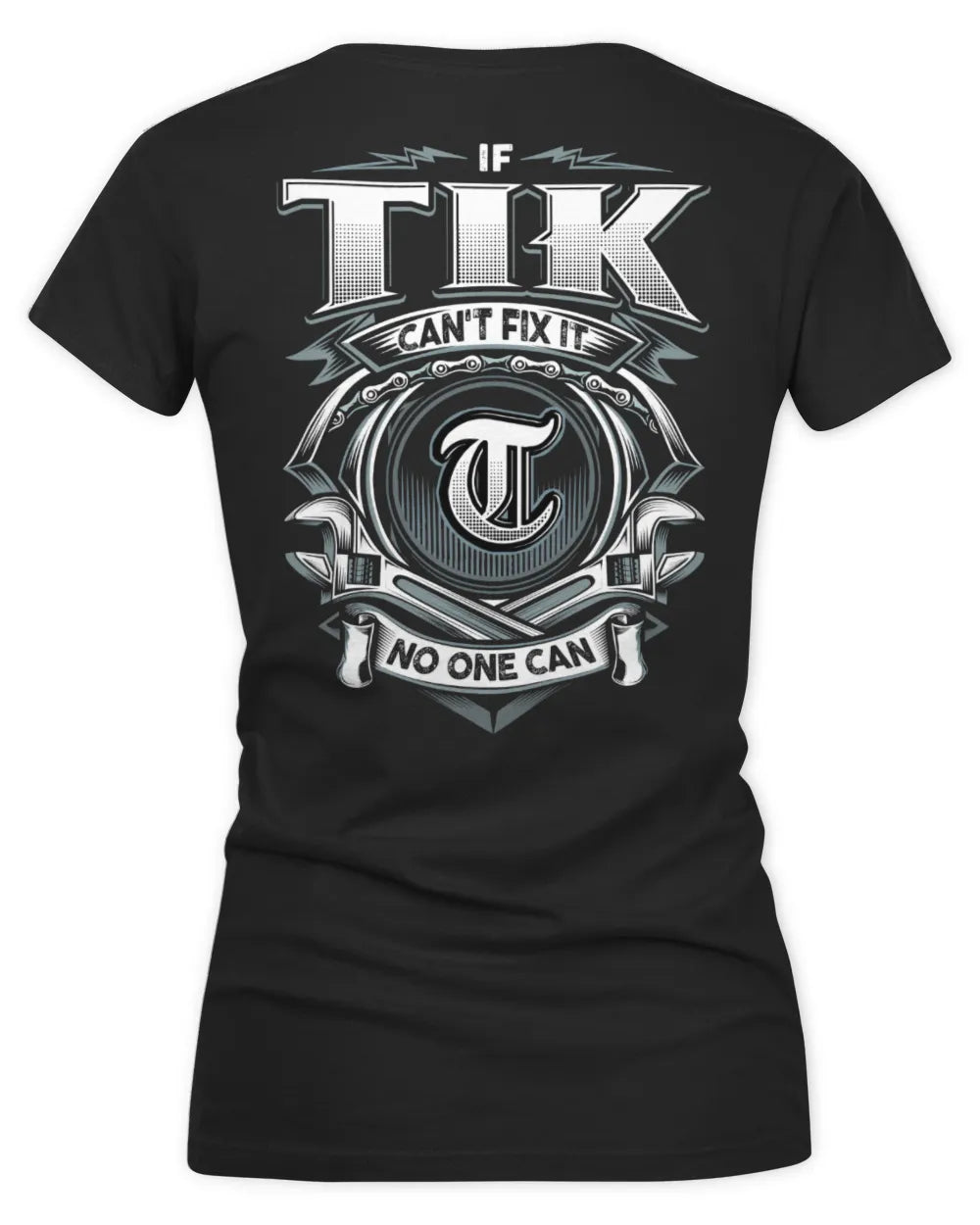 TIK AP81-K4-626 - Personalized Ahmed Quote Apparel “If Ahmed Can't Fix It, No One Can” - Women's V-Neck T-Shirt - Black