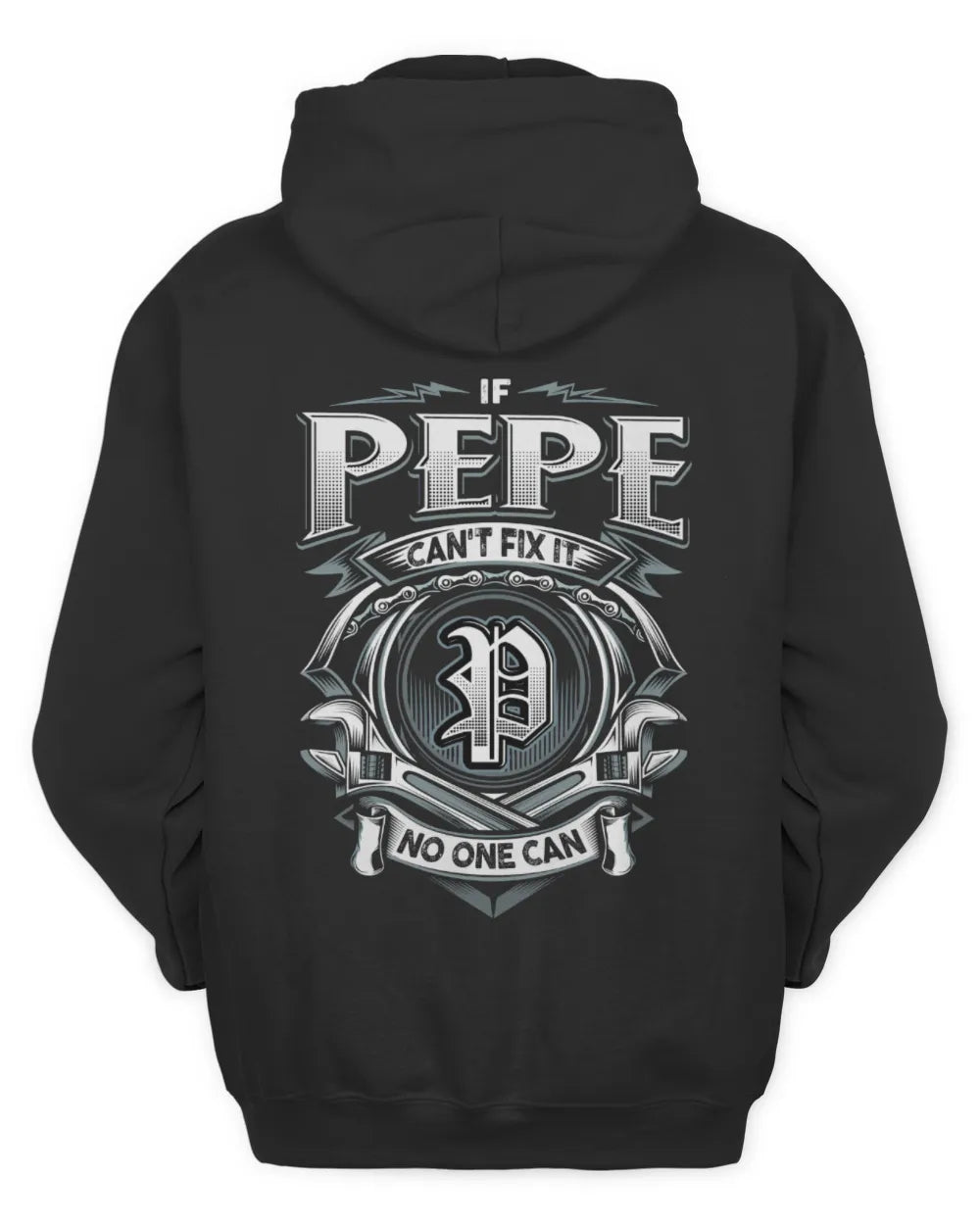PEPE AP81-K4-626 - Personalized Ahmed Quote Apparel “If Ahmed Can't Fix It, No One Can” - Unisex Hoodie - Black