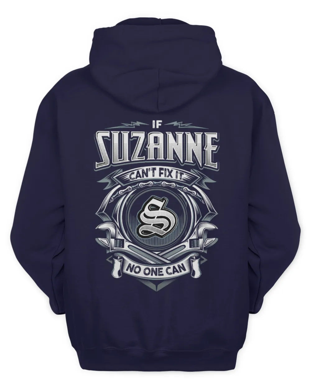 SUZANNE AP81-K4-626 - Personalized Ahmed Quote Apparel “If Ahmed Can't Fix It, No One Can” - Unisex Hoodie - Navy