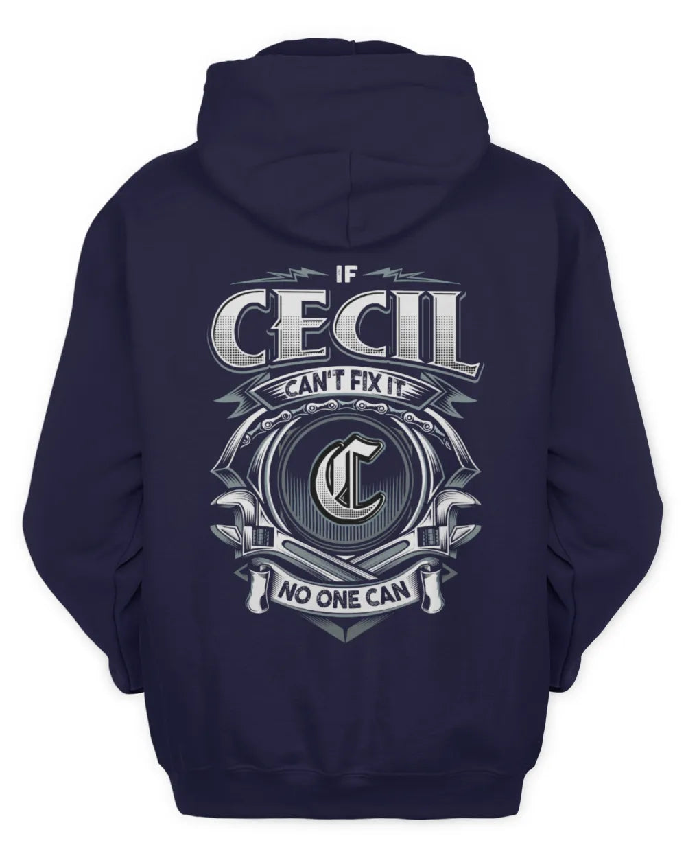 CECIL AP81-K4-626 - Personalized Ahmed Quote Apparel “If Ahmed Can't Fix It, No One Can” - Unisex Hoodie - Navy