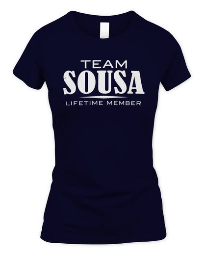 SOUSA BL62-K4-128 - Personalized “Team NAME Lifetime Member” - Women's Standard T-Shirt - Navy