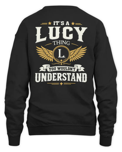 LUCY KT06-M008 It’s a [NAME] Thing – You Wouldn’t Understand | Personalized Vintage T-Shirt - Unisex Sweatshirt - Black