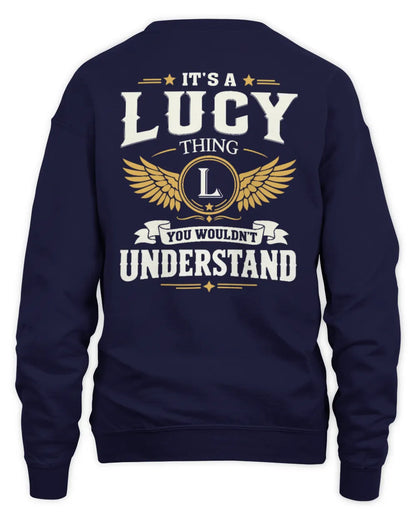 LUCY KT06-M008 It’s a [NAME] Thing – You Wouldn’t Understand | Personalized Vintage T-Shirt - Unisex Sweatshirt - Navy