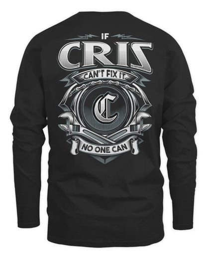 CRIS AP81-K4-626 - Personalized Ahmed Quote Apparel “If Ahmed Can't Fix It, No One Can” - Men's Long Sleeved T-Shirt - Black