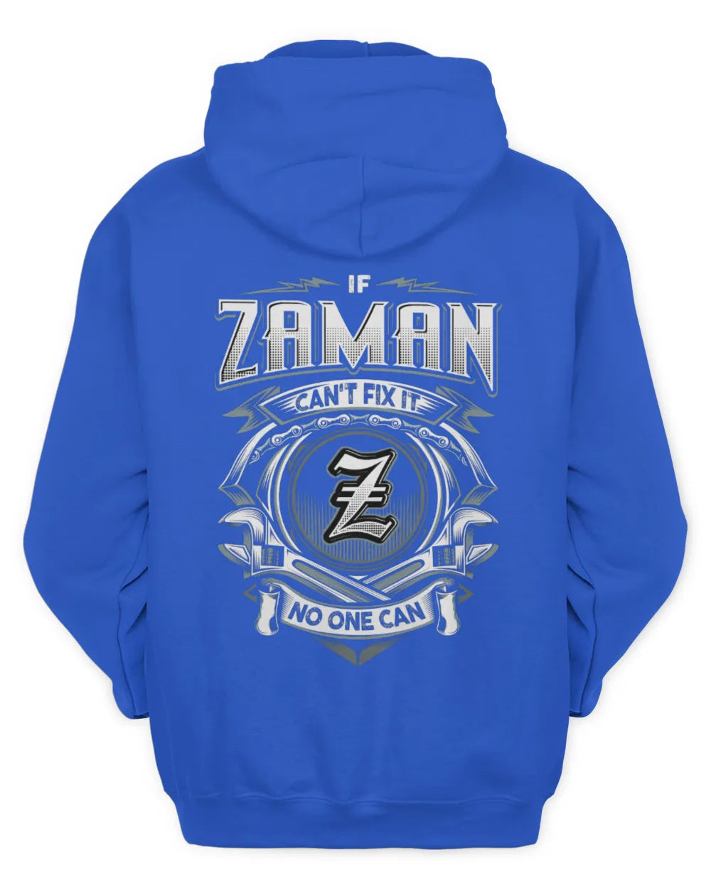 ZAMAN AP81-K4-626 - Personalized Ahmed Quote Apparel “If Ahmed Can't Fix It, No One Can” - Unisex Hoodie - Royal