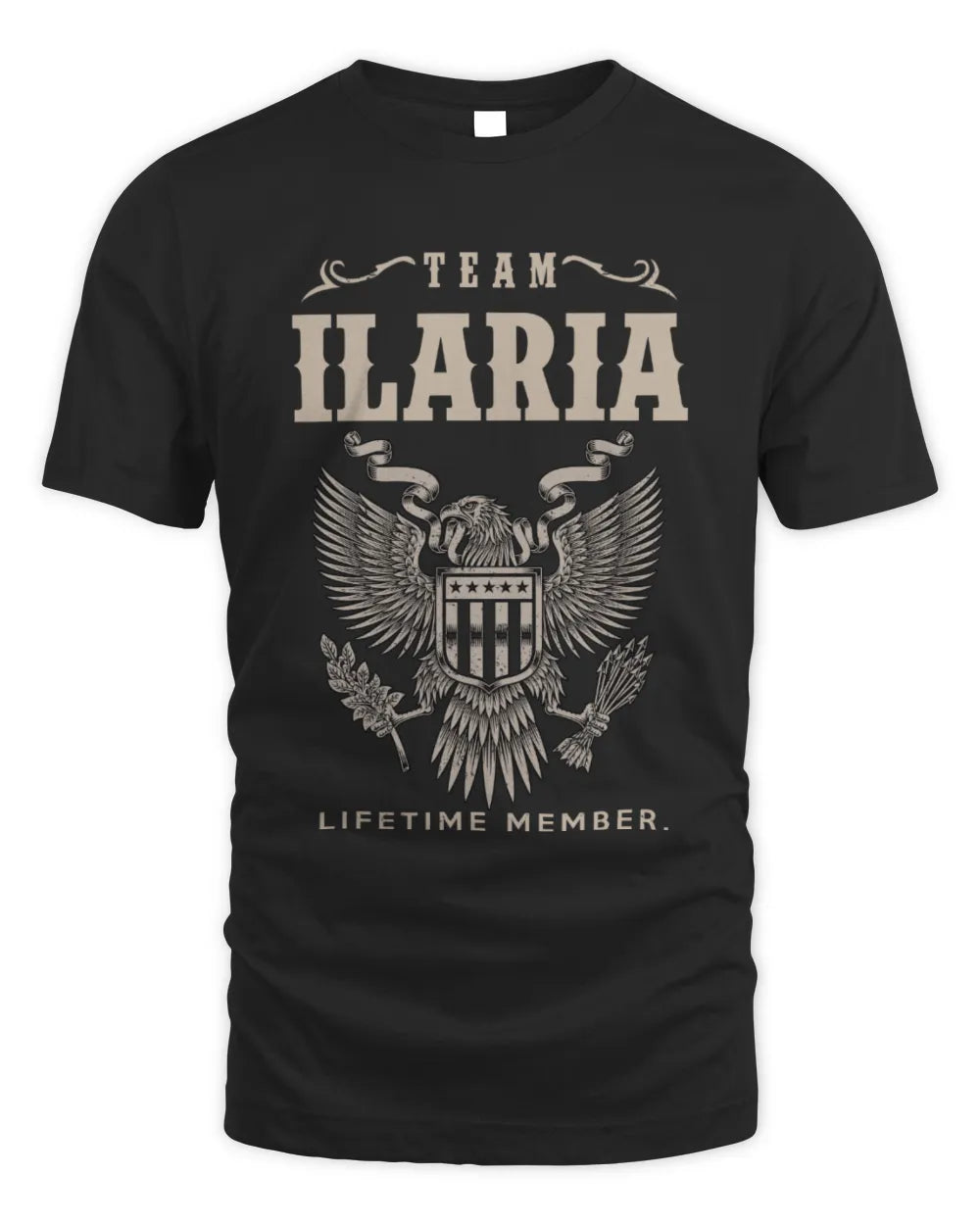ILARIA TP06-K82 – Personalized Classic Style Apparel “Team NAME Lifetime Member” - Unisex Standard T-Shirt - Black