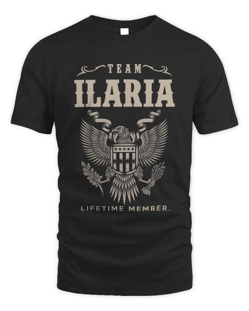 ILARIA TP06-K82 – Personalized Classic Style Apparel “Team NAME Lifetime Member” - Unisex Standard T-Shirt - Black