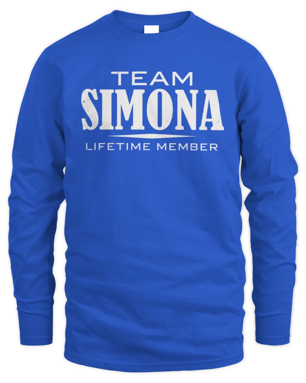SIMONA BL62-K4-128 - Personalized “Team NAME Lifetime Member” - Men's Long Sleeved T-Shirt - Royal
