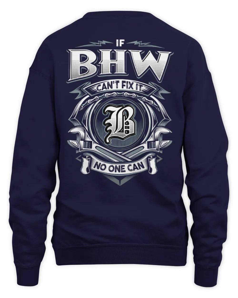 BHW AP81-K4-626 - Personalized Ahmed Quote Apparel “If Ahmed Can't Fix It, No One Can” - Unisex Sweatshirt - Navy
