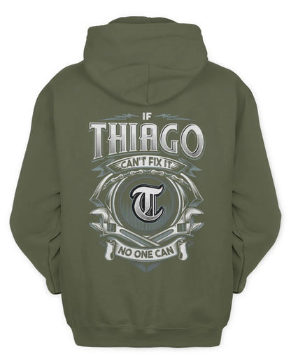 THIAGO AP81-K4-626 - Personalized Ahmed Quote Apparel “If Ahmed Can't Fix It, No One Can” - Unisex Hoodie - Military Green