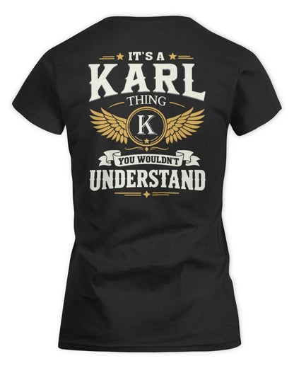KARL KT06-M008 It’s a [NAME] Thing – You Wouldn’t Understand | Personalized Vintage T-Shirt - Women's Standard T-Shirt - Black