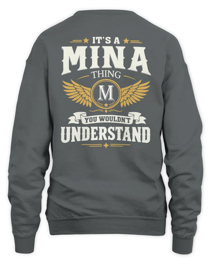 MINA KT06-M008 It’s a [NAME] Thing – You Wouldn’t Understand | Personalized Vintage T-Shirt - Unisex Sweatshirt - Charcoal