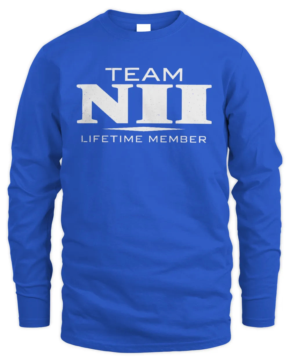 NII BL62-K4-128 - Personalized “Team NAME Lifetime Member” - Men's Long Sleeved T-Shirt - Royal