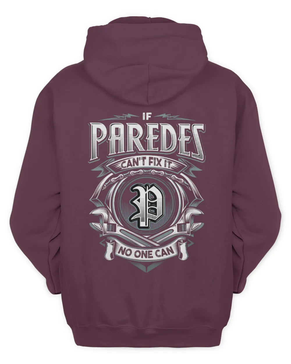 PAREDES AP81-K4-626 - Personalized Ahmed Quote Apparel “If Ahmed Can't Fix It, No One Can” - Unisex Hoodie - Maroon